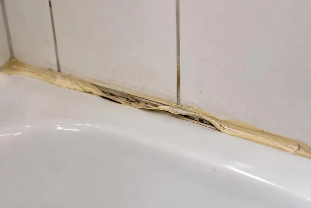 Kitbedrijf Zevenhoven – loslatende kit naast het bad